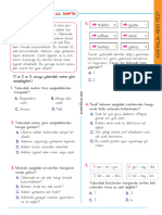 4.sinif 11. Hafta Haftalik Mini Test