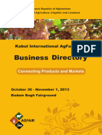 Afghanistan Directory of Agribusiness 2013
