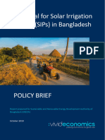 Bangladesh Solar Irrigation Potential POLICY BRIEF