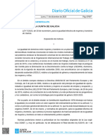 LEY 7 - 2023 de 30 de Noviembre Par Al Aigualdad Efectiva Entre M y H