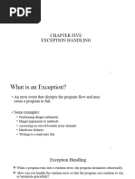 Chapter 5 Exception Handling