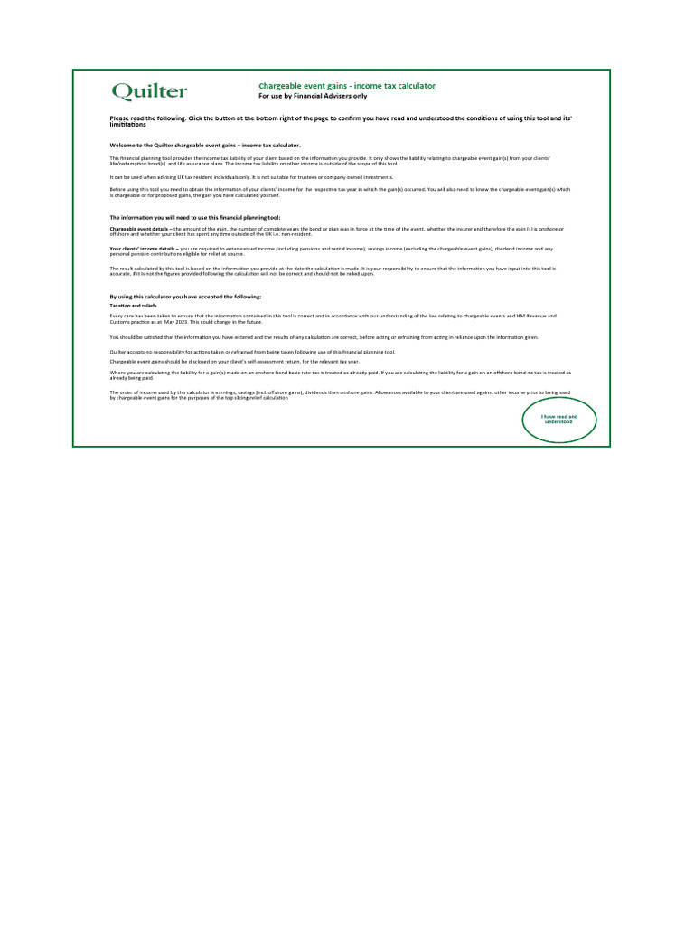 Chargeable event gains income tax calculator gain for top slicing pdf