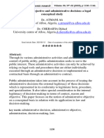 Administrative Objective and Administrative Decision - A Legal Conceptual Study