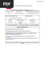 Assessment Cover Sheet and Feedback Form