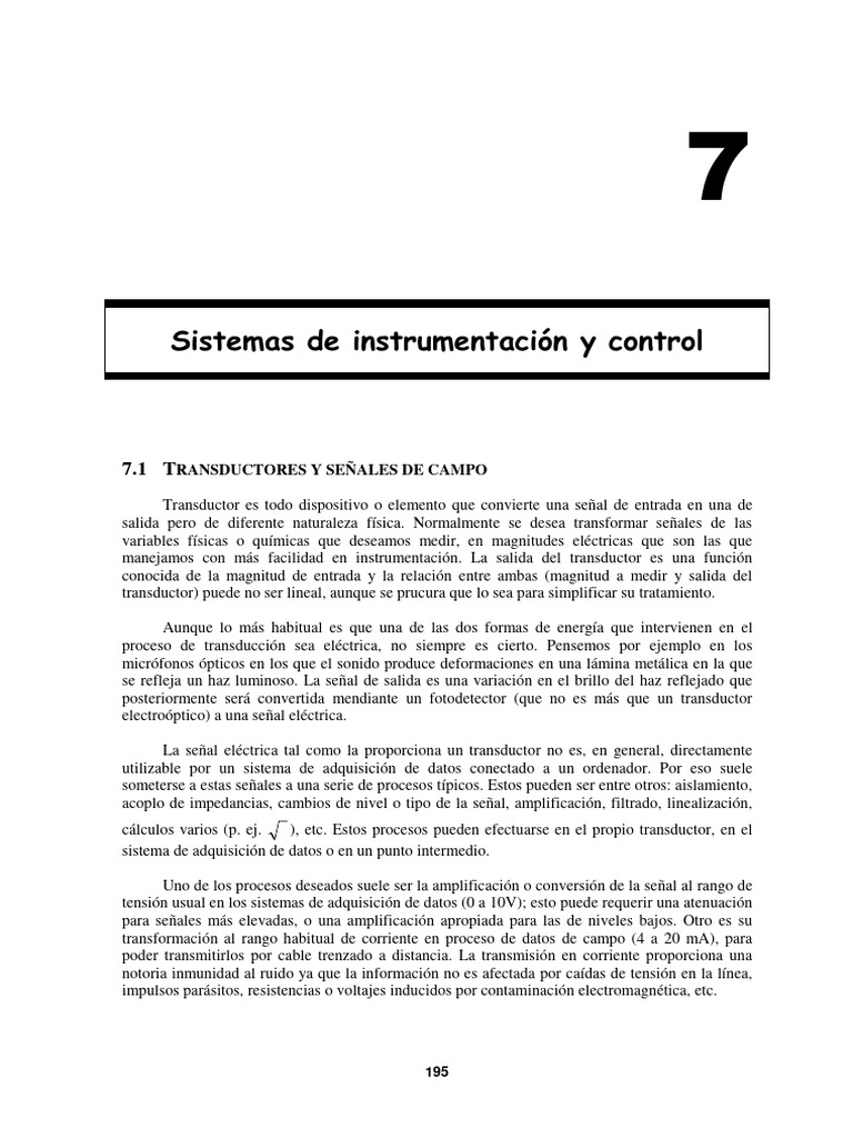 Tema 7 - Sistemas de Instrumentación y Control | PDF | Adquisición de ...