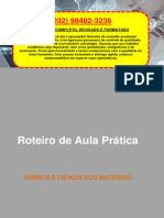 Resolução - (032) 98482-3236 - Roteiro de Aula Prática - Química e Ciência Dos Materiais