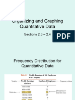 Organizing and Graphing Quantitative Data: Sections 2.3 - 2.4