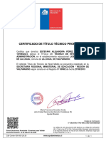 Certificado de Título Técnico Profesional: Certifico Que Don (Ña) ESTEFANI ALEJANDRA PÉREZ TAPIA, RUN