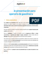 Carta de Presentación para Operario de Gasolinera: I. Dotes Comunicativas