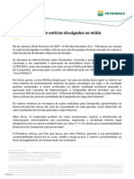 Petrobras Esclarece Notícias Divulgadas Na Mídia: Pública