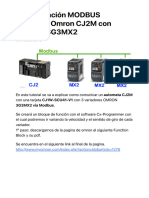 Comunicación MODBUS CJ2M Con Variador MX2 y Scu041