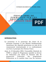 Programme de Formation Sur Les Droits de La Femme: 3 Session Ordinaire