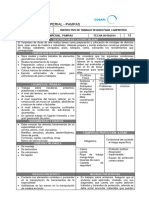 Instructivo de Trabajo Seguro para Carpintero