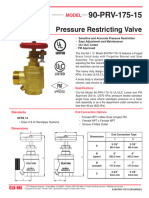Pressure Restricting Valve: Model