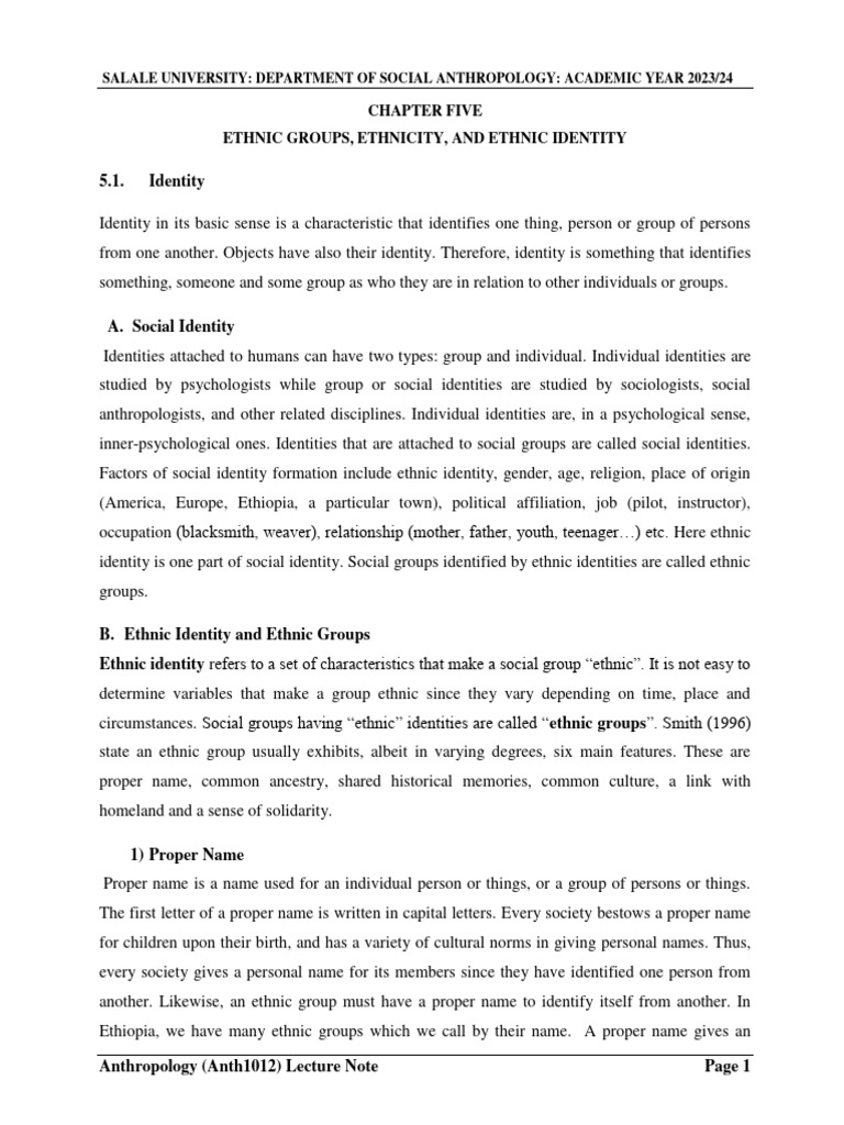Understanding Ethnicity and Identity | PDF | Identity (Social Science ...