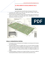 Resumen Del Reglamento de Balonmano Sala