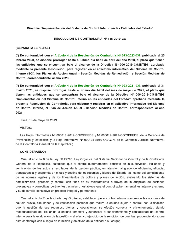 Sistema De Control Interno Y Gestión De Riesgos Pdf Presupuesto
