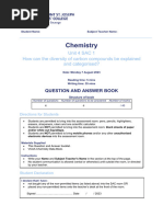 12 Chemistry Unit 4 SAC 1 2023