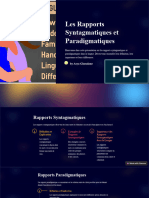 Les Rapports Syntagmatiques Et Paradigmatiques