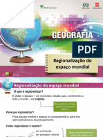 1geografia8 Regionalização Do Espaço Mundial