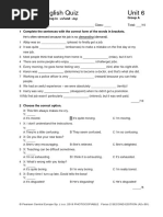 Focus 2 2ed UoE Quiz Unit6 GroupA