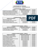 Homologação Das Inscrições - Monitoria 2024