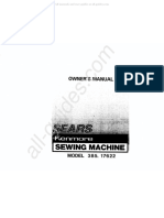 Kenmore 385.17622 Sewing Machine Instruction Manual