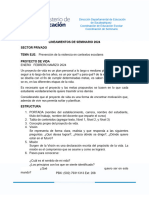 Lineamientos de Seminario 2024 Sector Privado TEMA EJE: Prevención de La Violencia en Contextos Escolares Proyecto de Vida