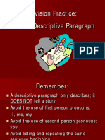 Descriptive Paragraph Process