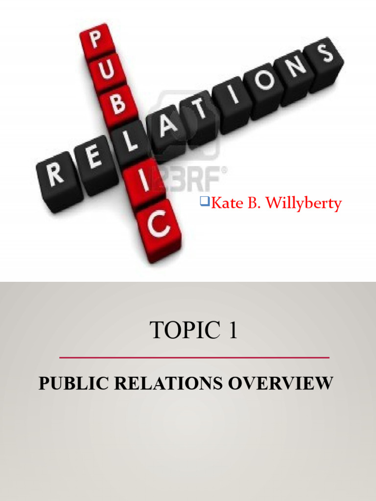 Public Relations: Overview and Concepts | PDF | Public Relations ...