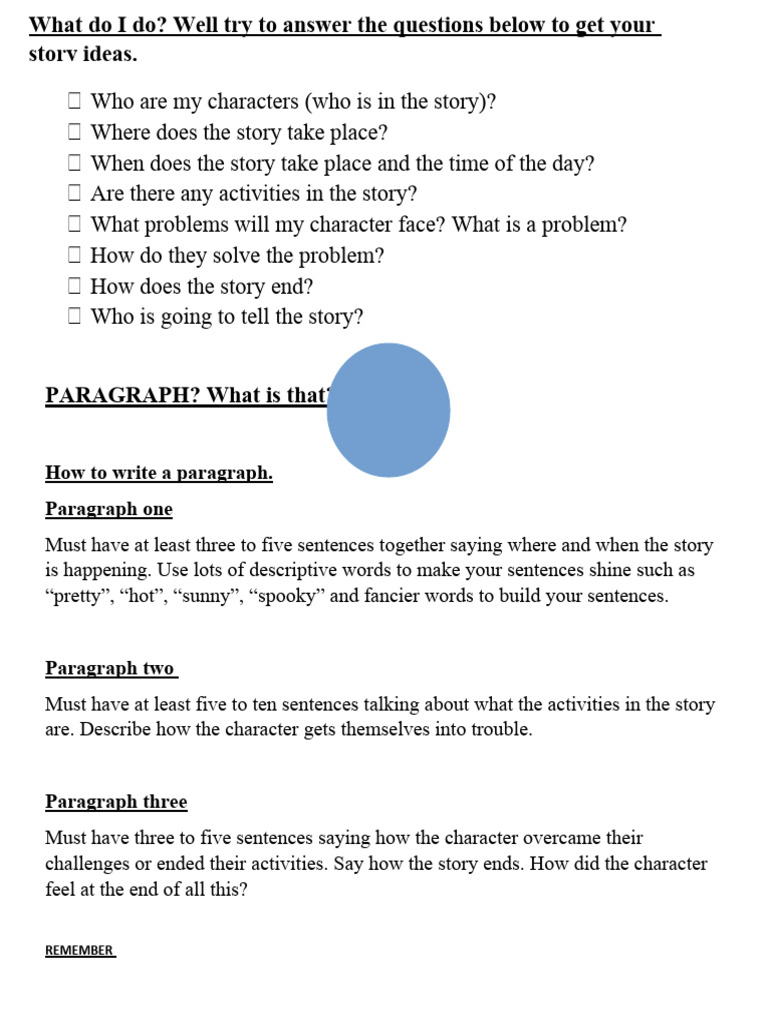 Writing A Story Handbook | PDF