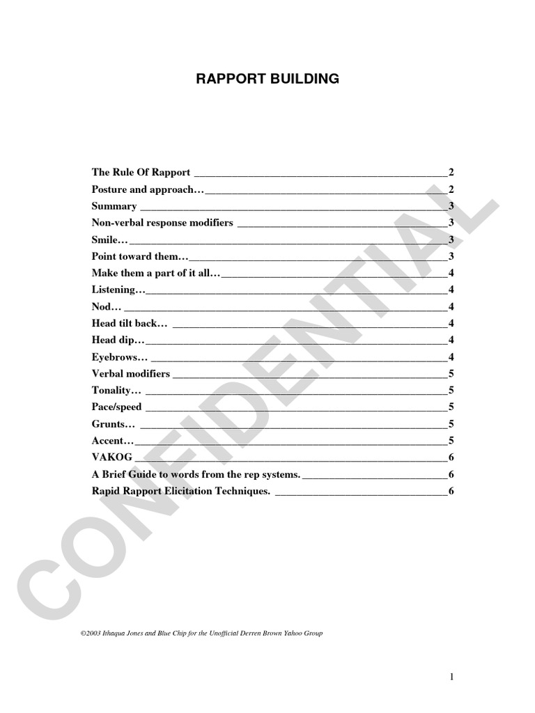 Rapport building pdf nonverbal communication laughter