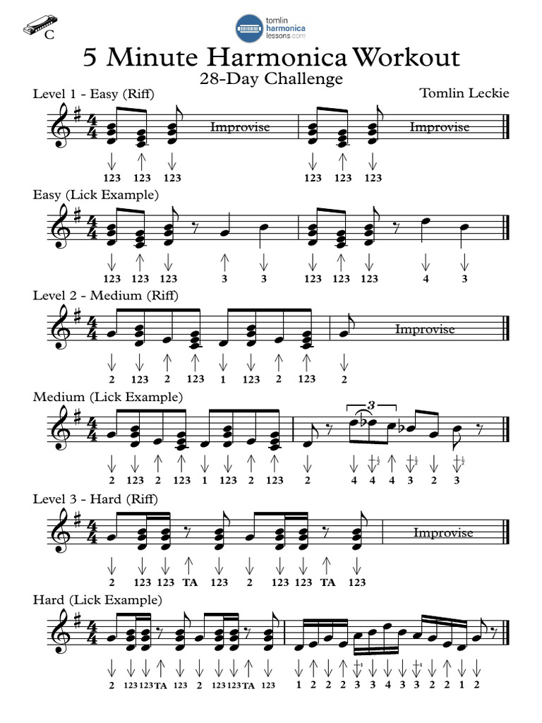 5 Minute Harmonica Workout | PDF