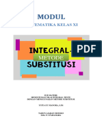 Modul MTK KLS Xi Integral Dengan Metode Substistusi