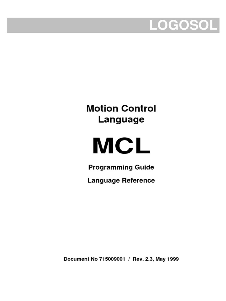 Logosol: Motion Control Language | PDF | Command Line Interface | Booting