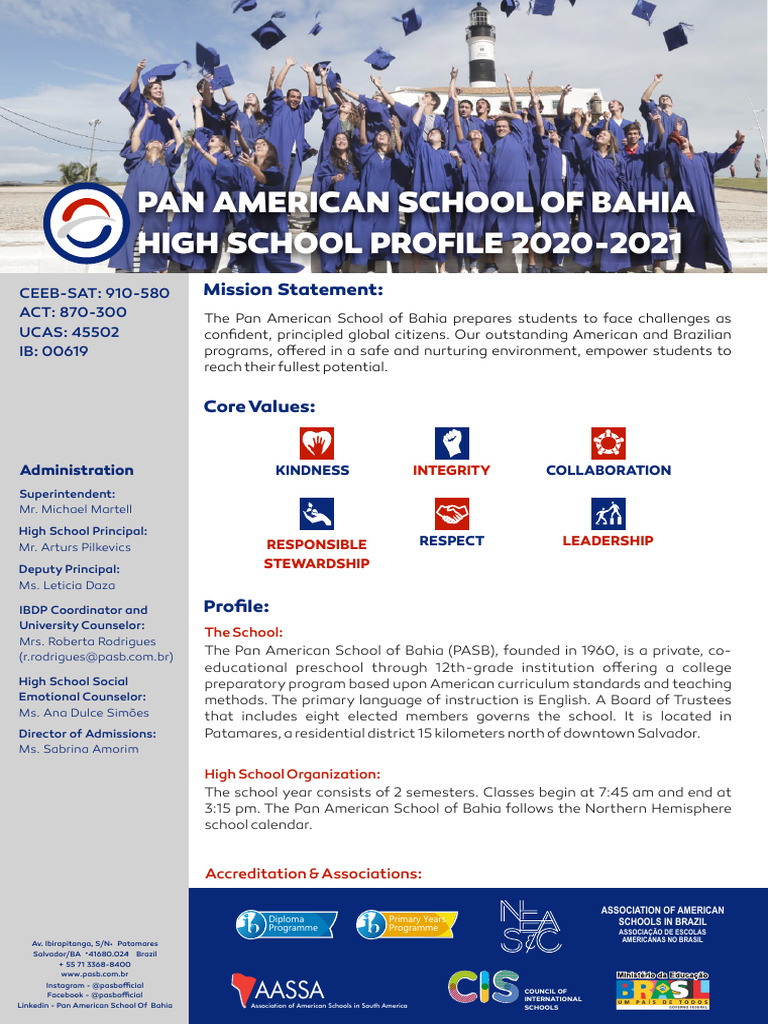 PASB School Profile 2020 2021. Updated Sept2020 | PDF | High School ...