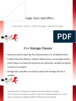 Storage Class Specifiers