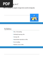 File Handling in C