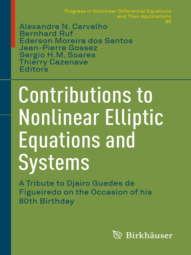 Contributions To Nonlinear Elliptic Equations and Systems | PDF ...