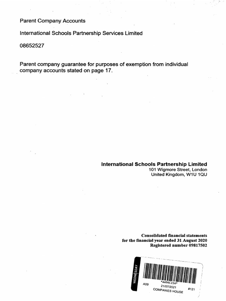Companies House Document ISP SCHOOL PDF