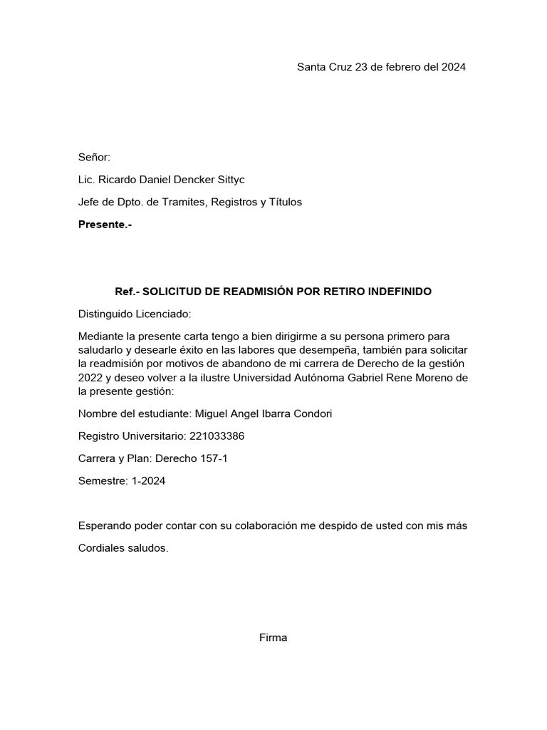 Carta de Readmision 1 PDF