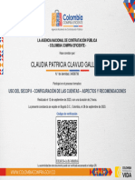 Uso Del SECOP II Configuración de Las Cuentas - Aspectos y Recomendaciones (12092023) - Certificado 4336