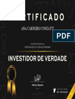 Certificado Investidor de Verdade