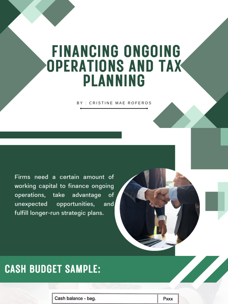 Financing Operations & Tax Strategies | PDF | Dividend | Stocks