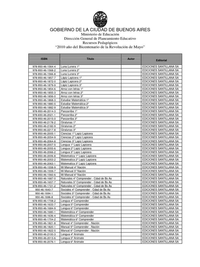 Catálogo Libros Educativos Santillana Pdf Science