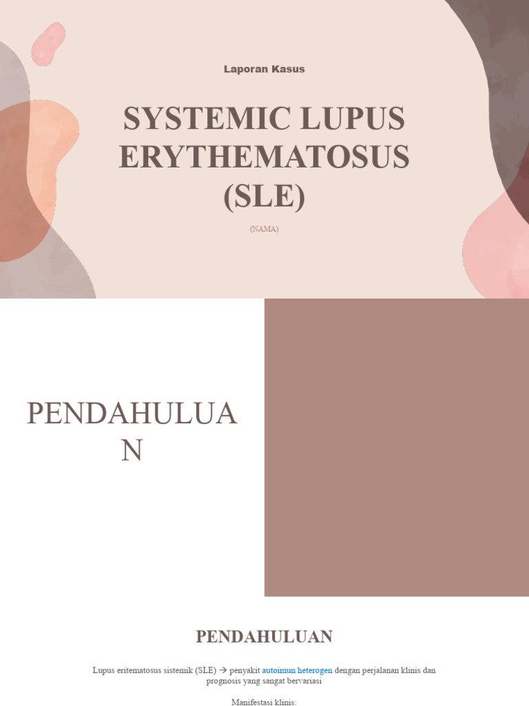 Systemic lupus erythematosus pdf