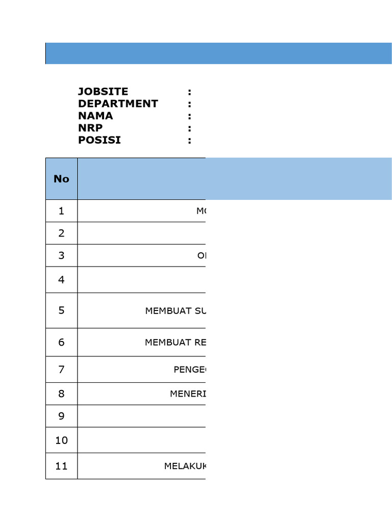 Job Desk Resepsionis Karyawan | PDF
