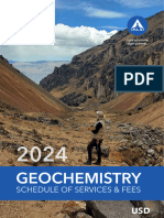 ALS Geochemistry Fee Schedule USD 2024
