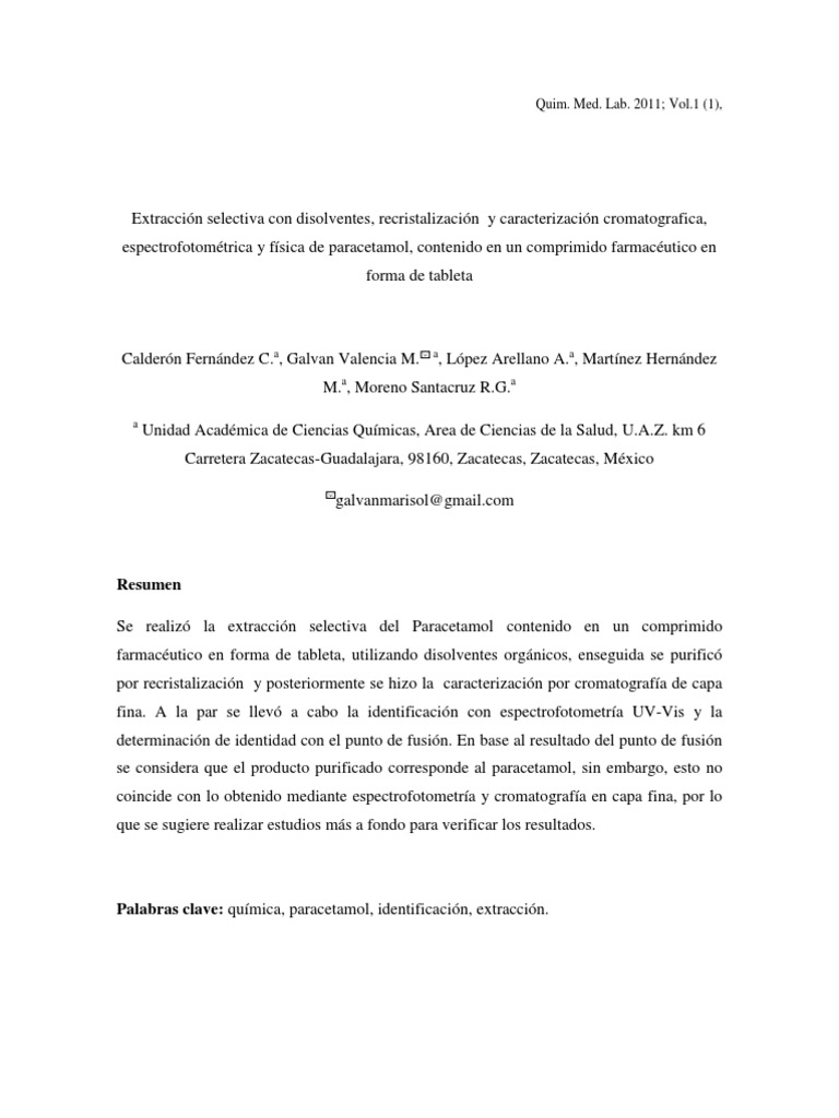 Reporte Extraccion | Drogas | Farmacología