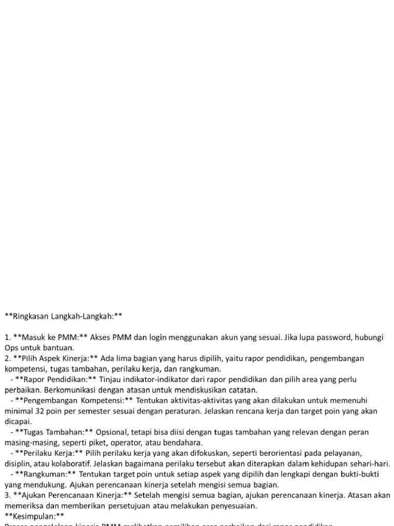 Membuat RKH Di PMM | PDF